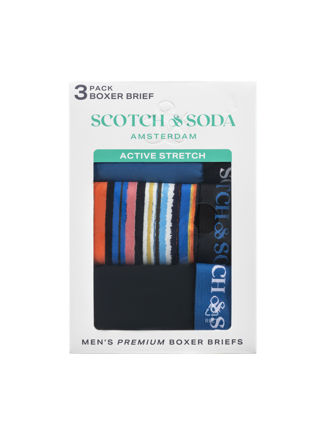 SCOTCH & SODA MEN'S UNDERWEAR SS24 - 3PACK BOXER BRIEF (PRINT)