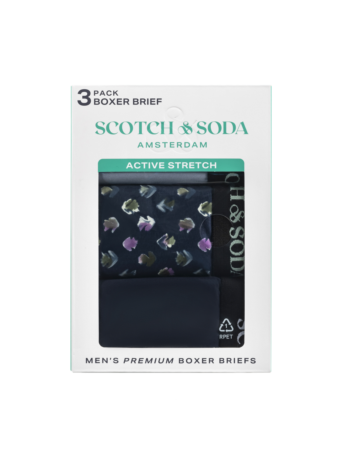 SCOTCH & SODA MEN'S UNDERWEAR SS24 - 3PACK BOXER BRIEF (PRINT)