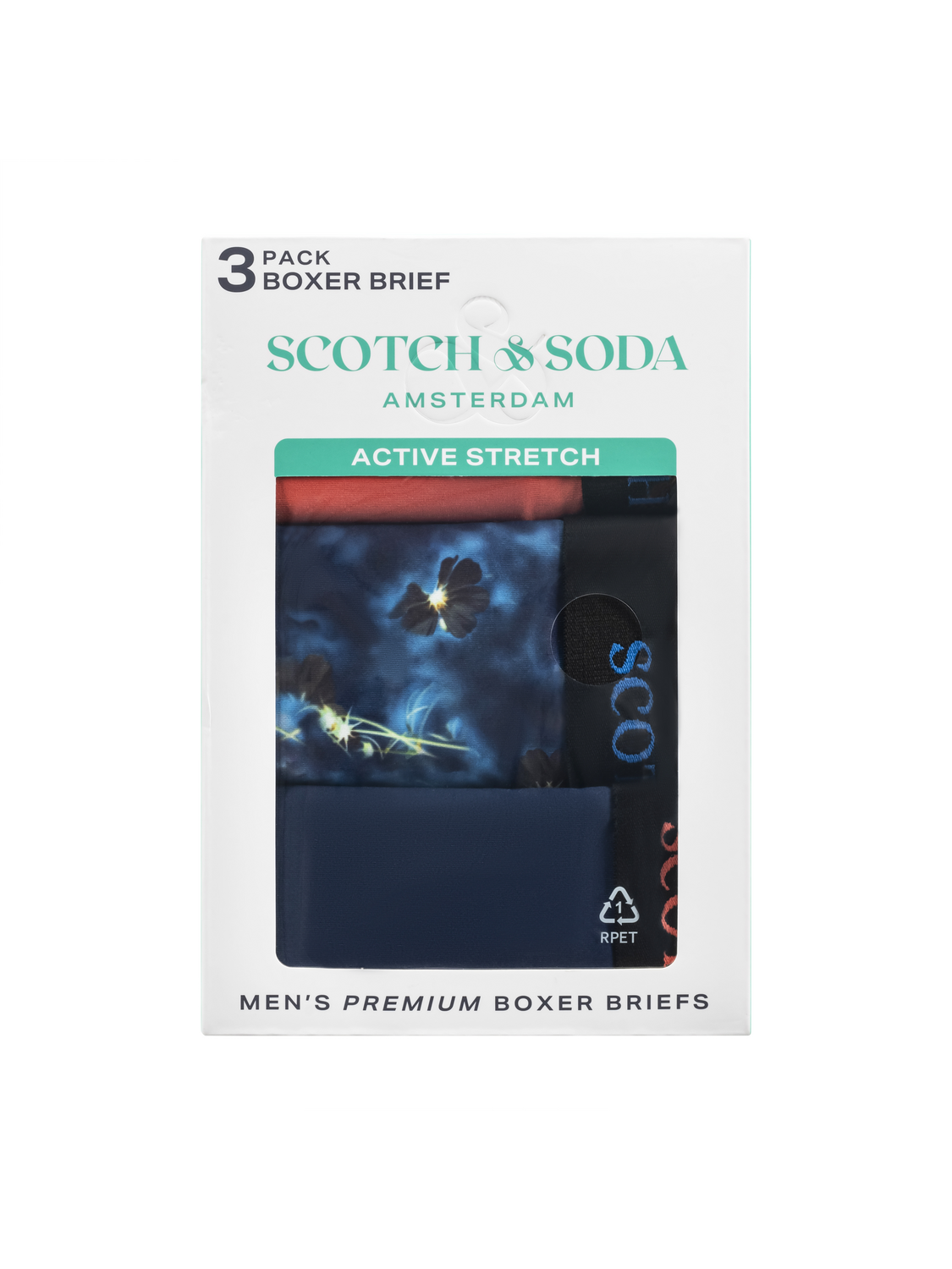 SCOTCH & SODA MEN'S UNDERWEAR SS24 - 3PACK BOXER BRIEF (PRINT)
