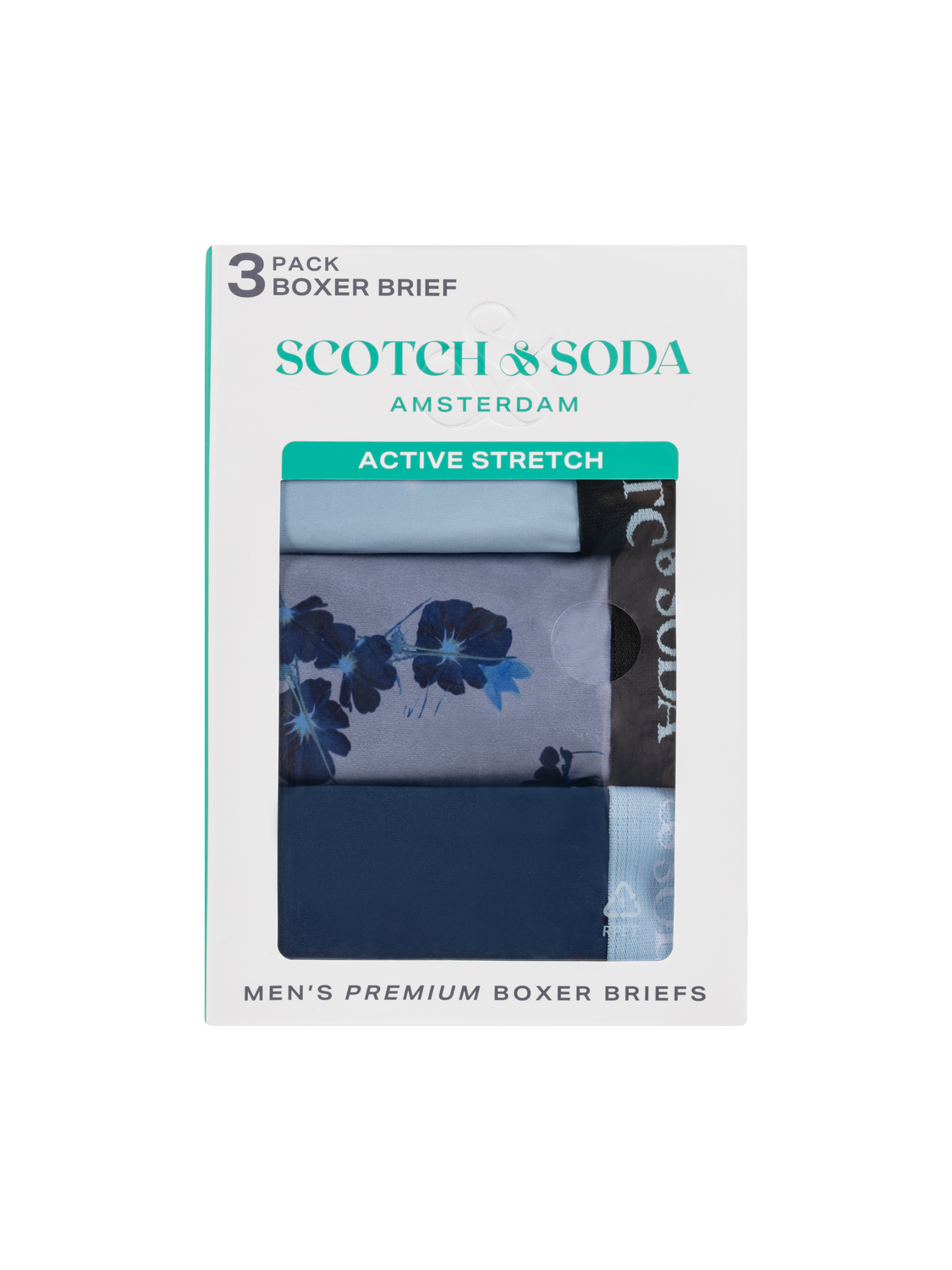 SCOTCH & SODA MEN'S UNDERWEAR SS24 - 3PACK BOXER BRIEF (PRINT)