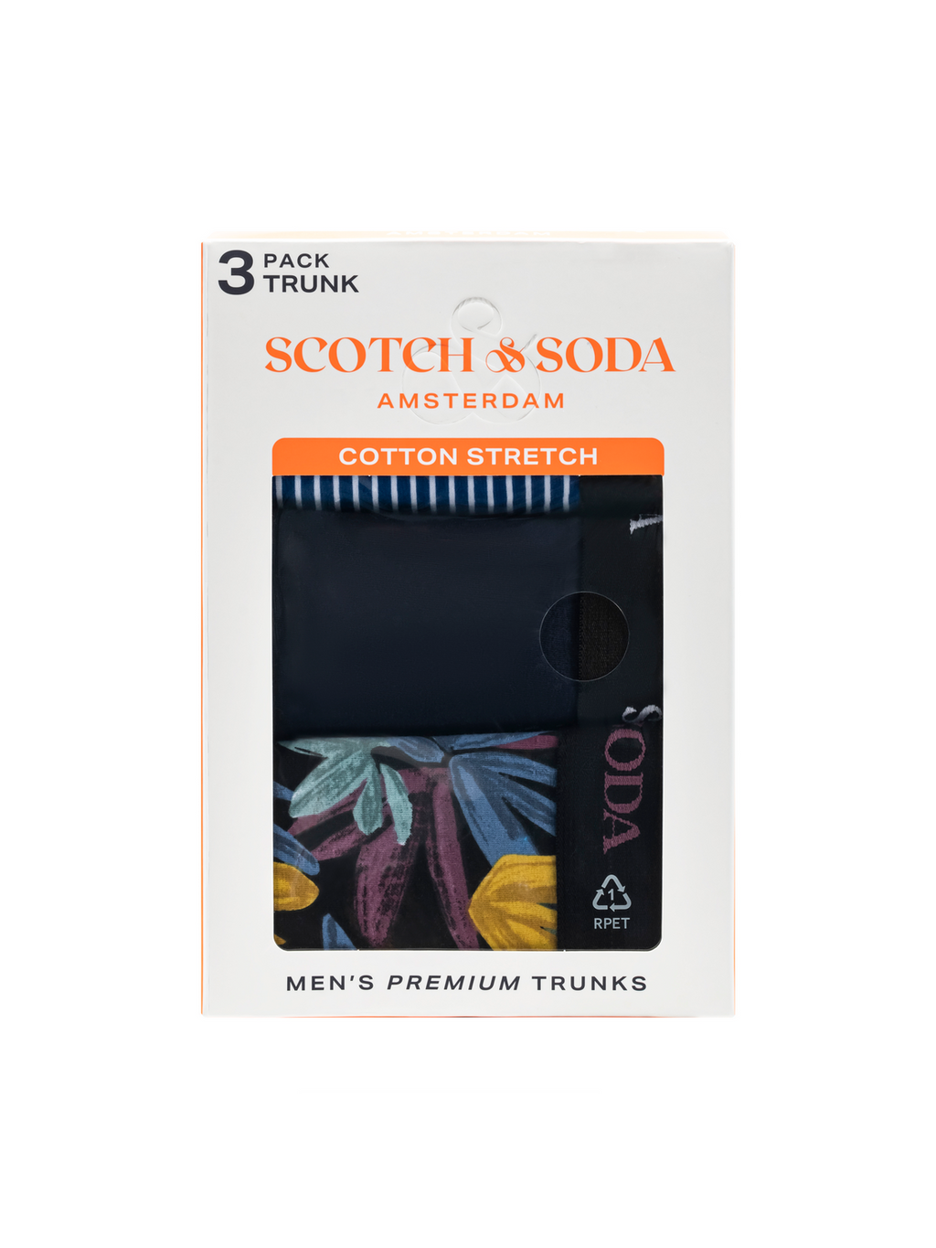 SCOTCH & SODA MEN'S UNDERWEAR SS24 - 3PACK BOXER BRIEF (PRINT)