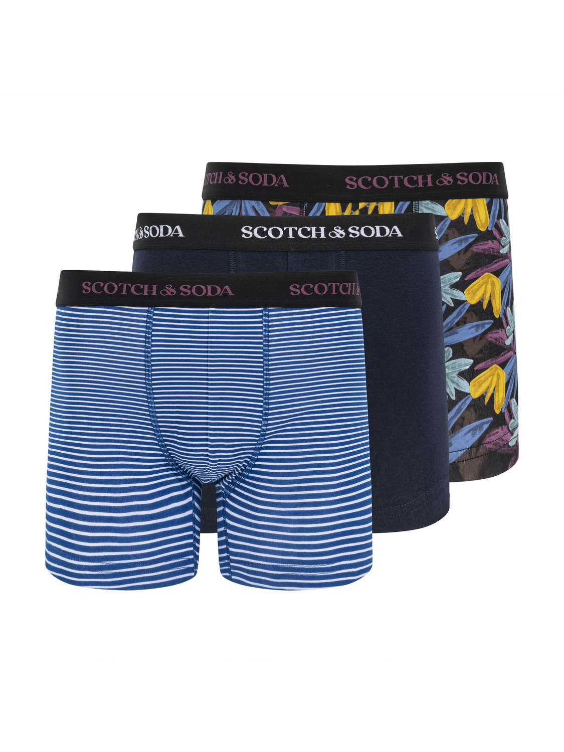 SCOTCH & SODA MEN'S UNDERWEAR SS24 - 3PACK BOXER BRIEF (PRINT)