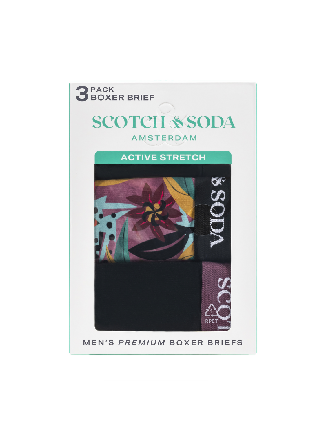 SCOTCH & SODA MEN'S UNDERWEAR SS24 - 3PACK BOXER BRIEF (PRINT)