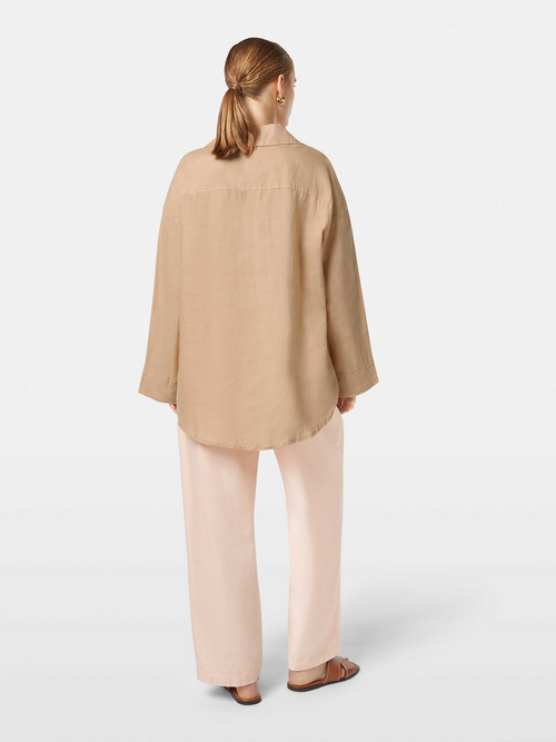 Wide sleeve linen shirt