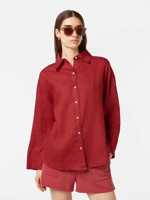 Wide sleeve linen shirt