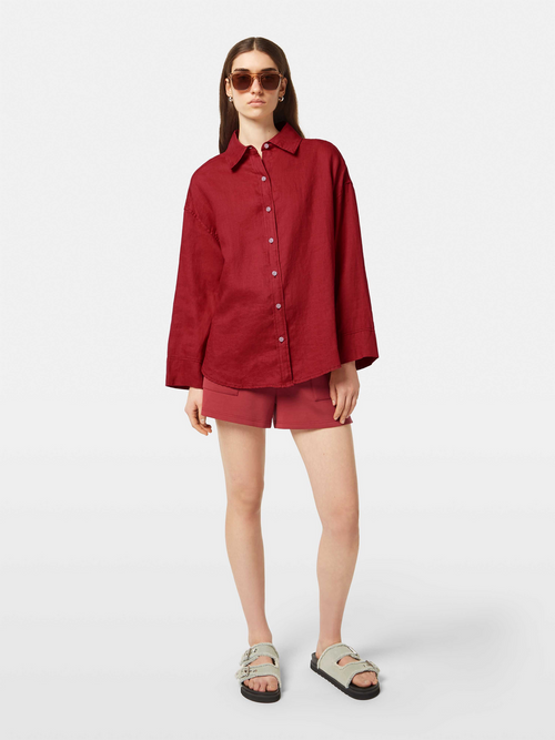 Wide sleeve linen shirt