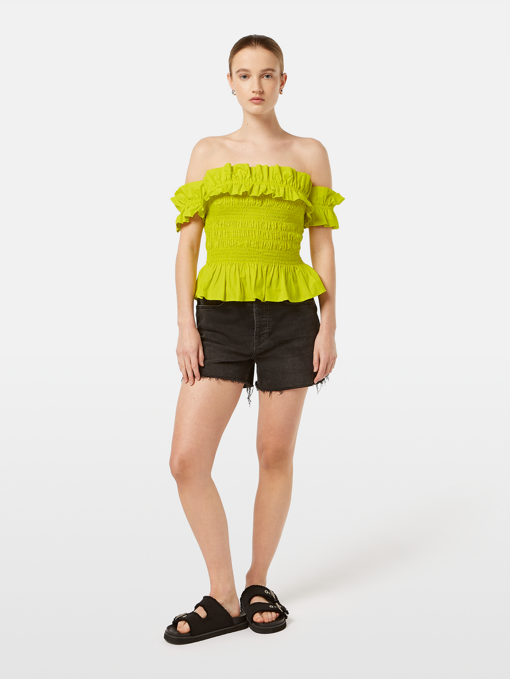 Ruffles Dropped Shoulder Top
