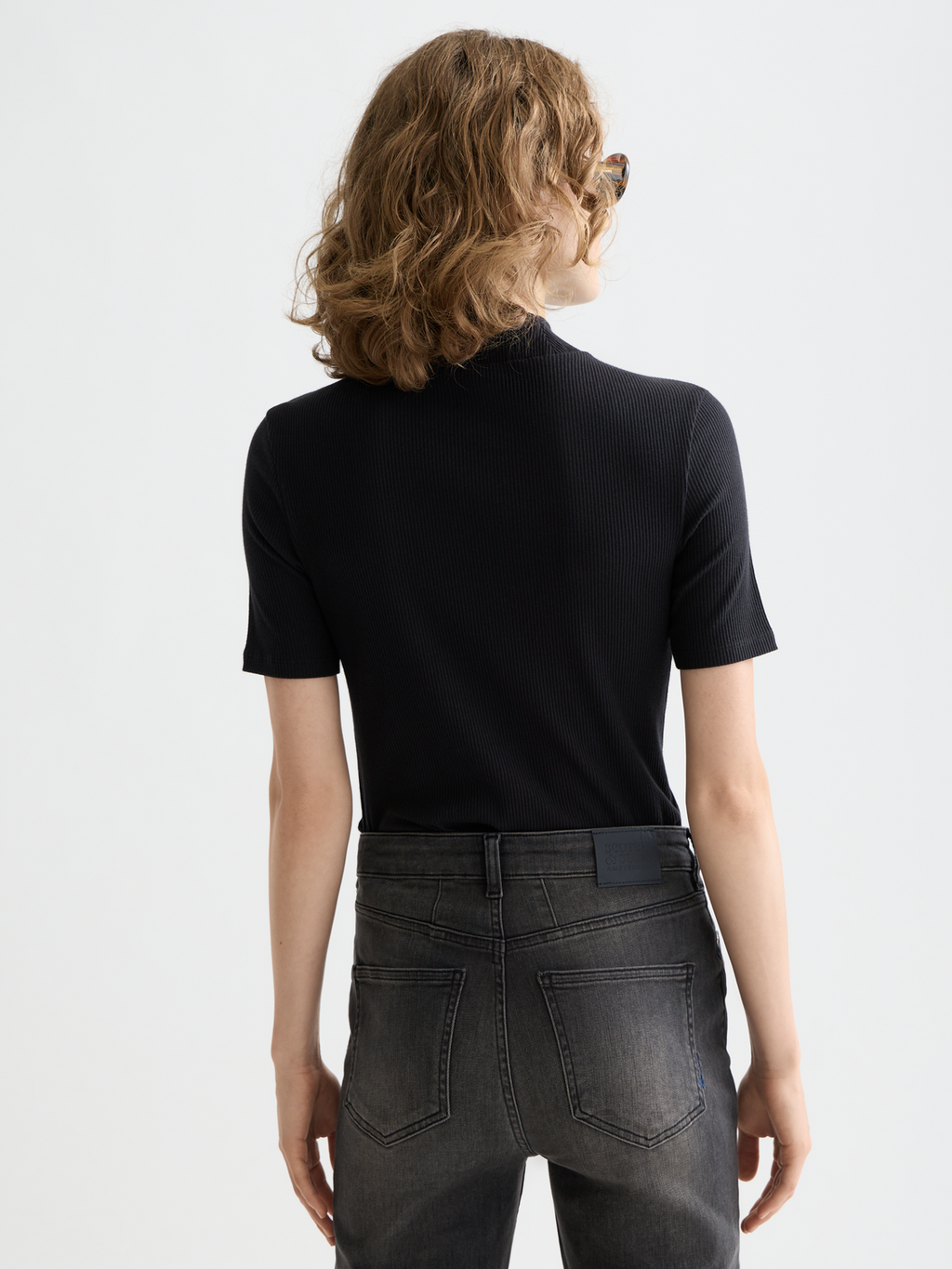 Essentials Mock neck rib t-shirt