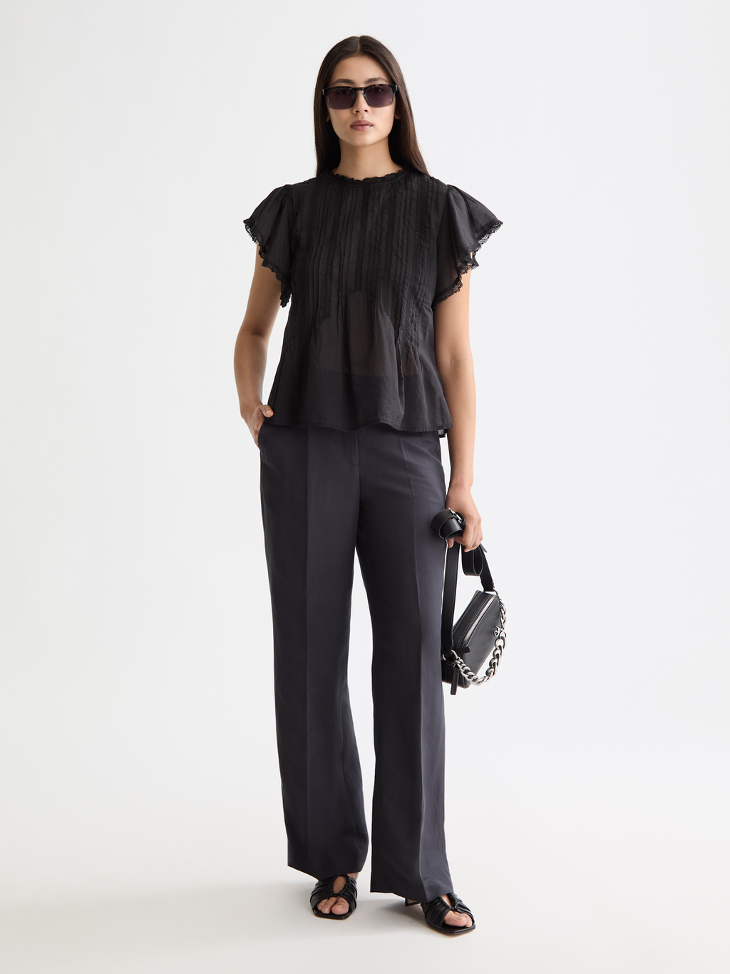 Butterfly sleeve top