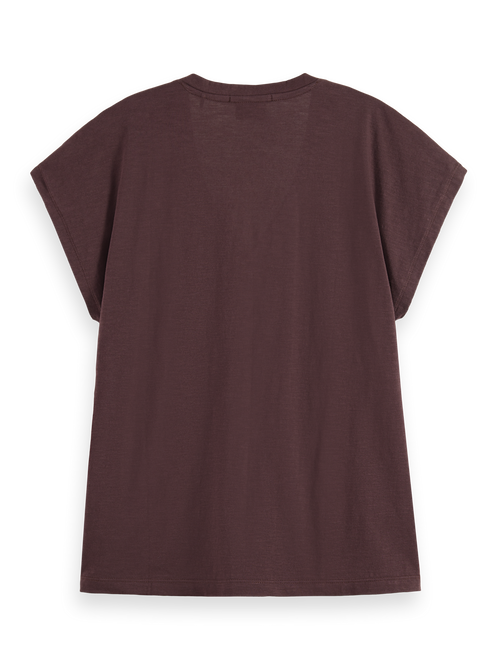 Slub V-neck T-shirt