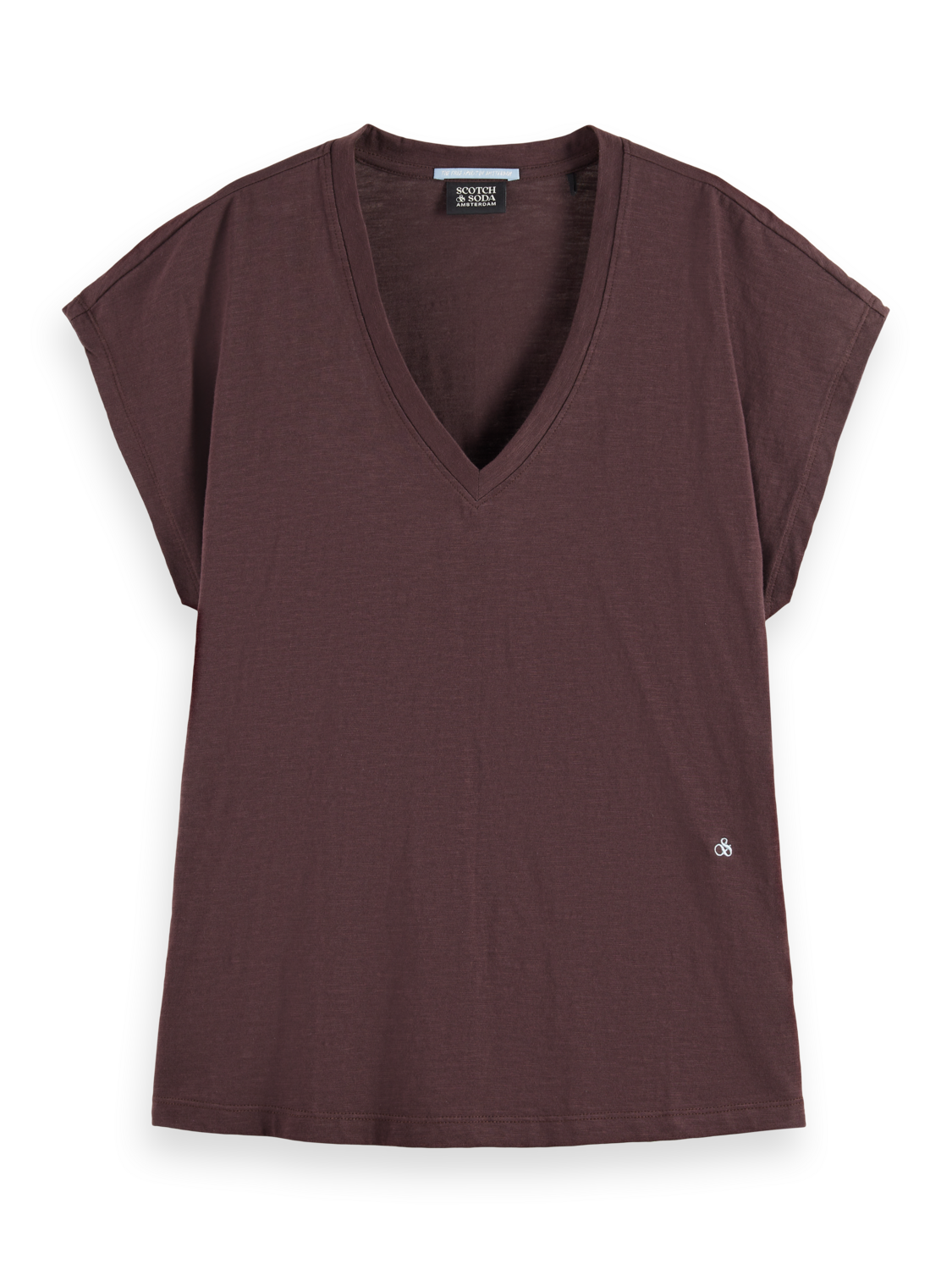 Slub V-neck T-shirt
