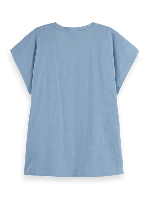 Slub V-neck T-shirt
