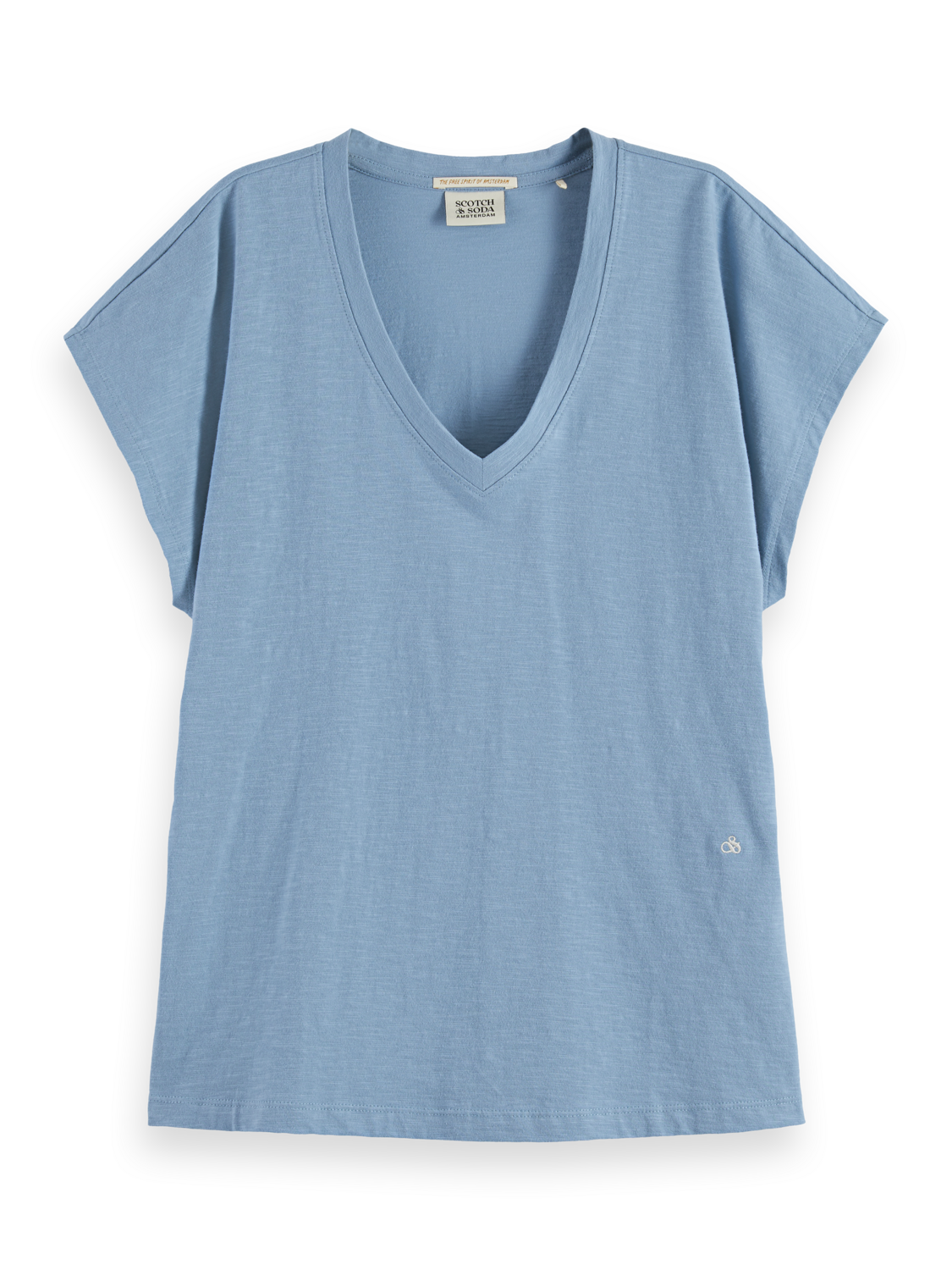 Slub V-neck T-shirt