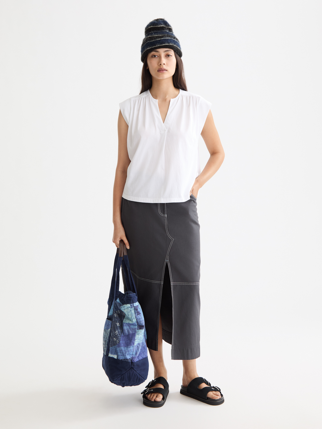 Drapey V-neck T-shirt