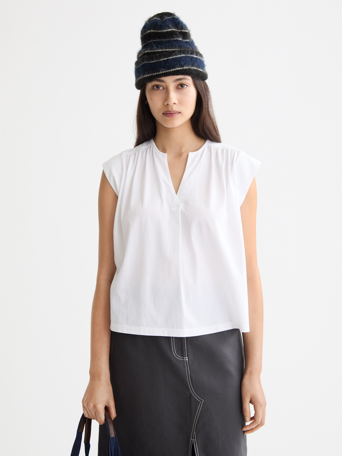 Drapey V-neck T-shirt