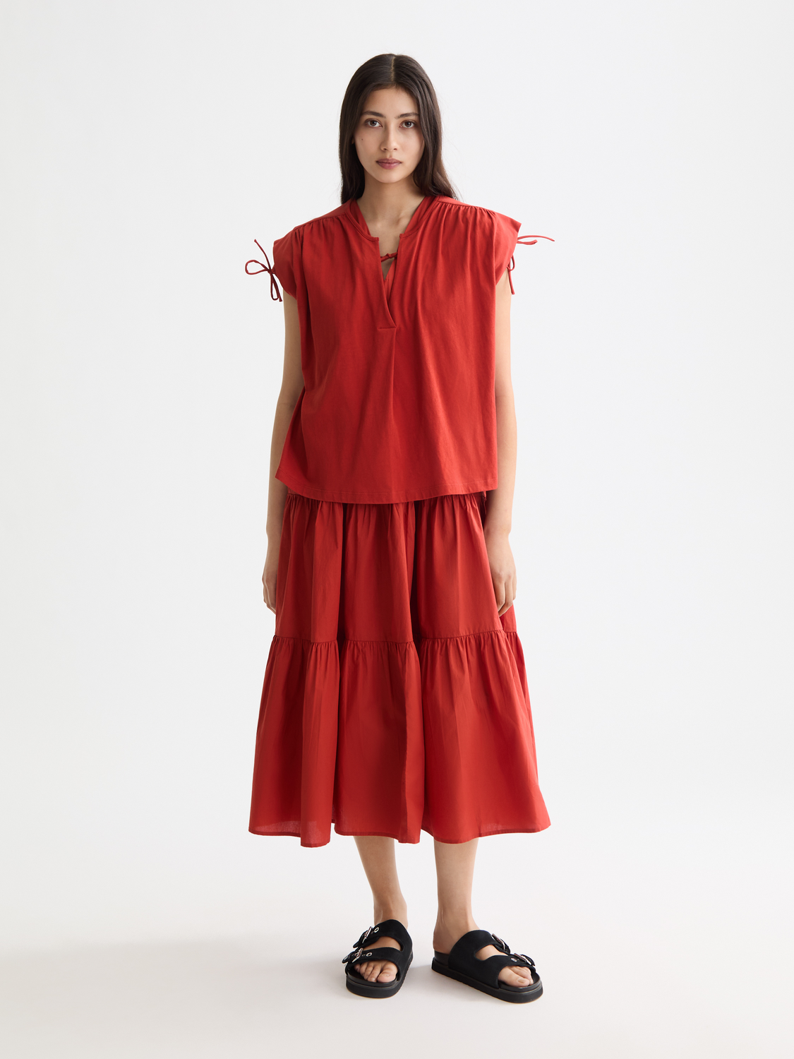 Drapey V-neck T-shirt