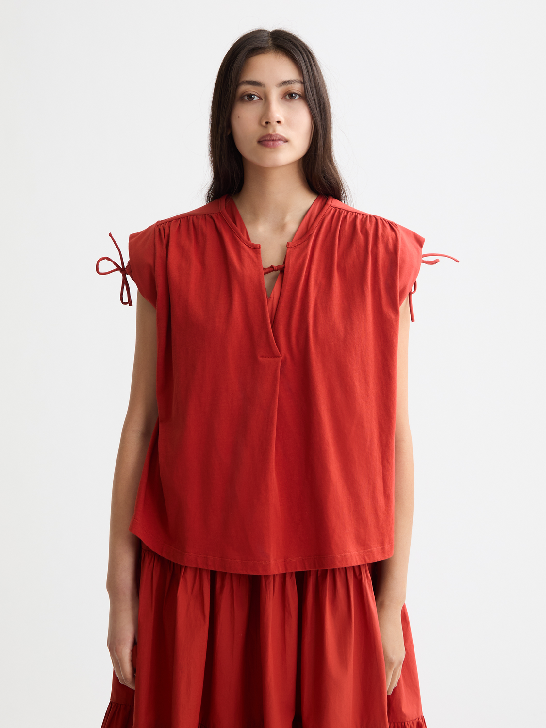 Drapey V-neck T-shirt