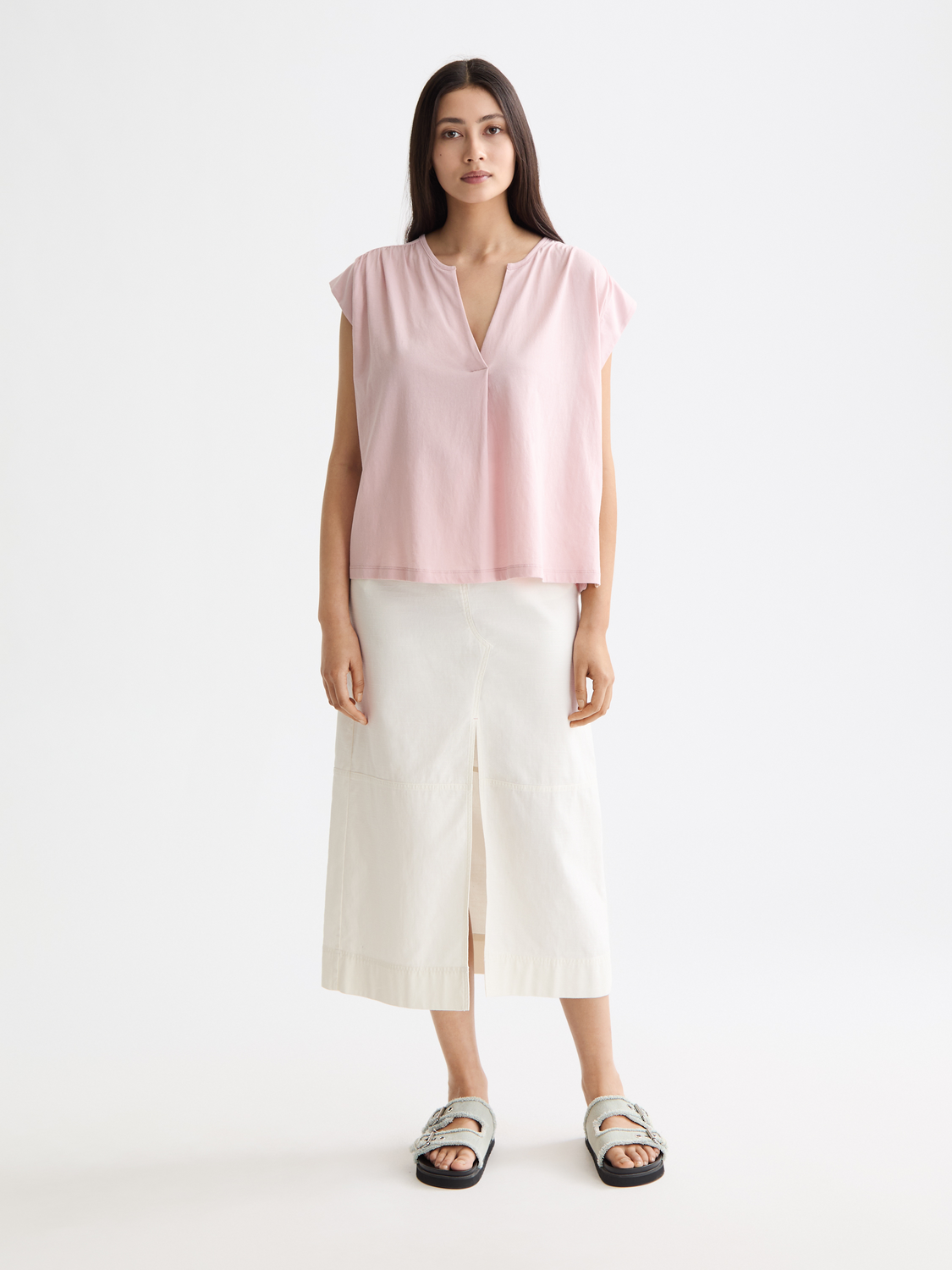 Drapey V-neck T-shirt