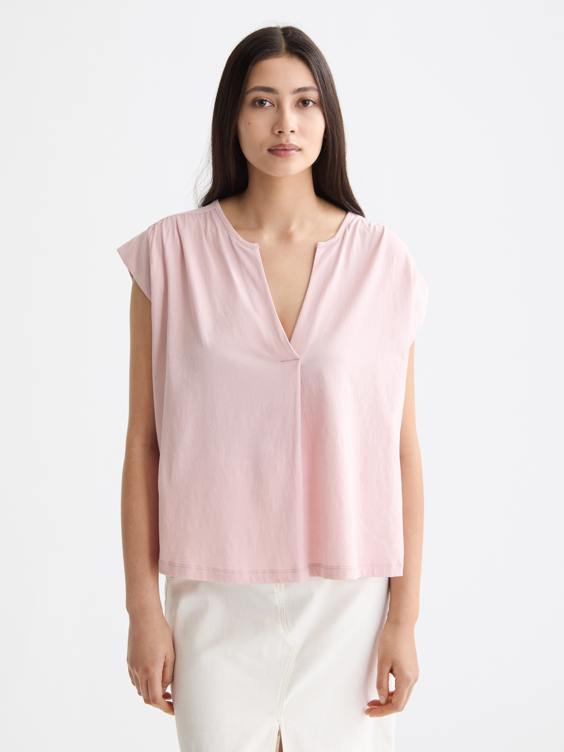 Drapey V-neck T-shirt