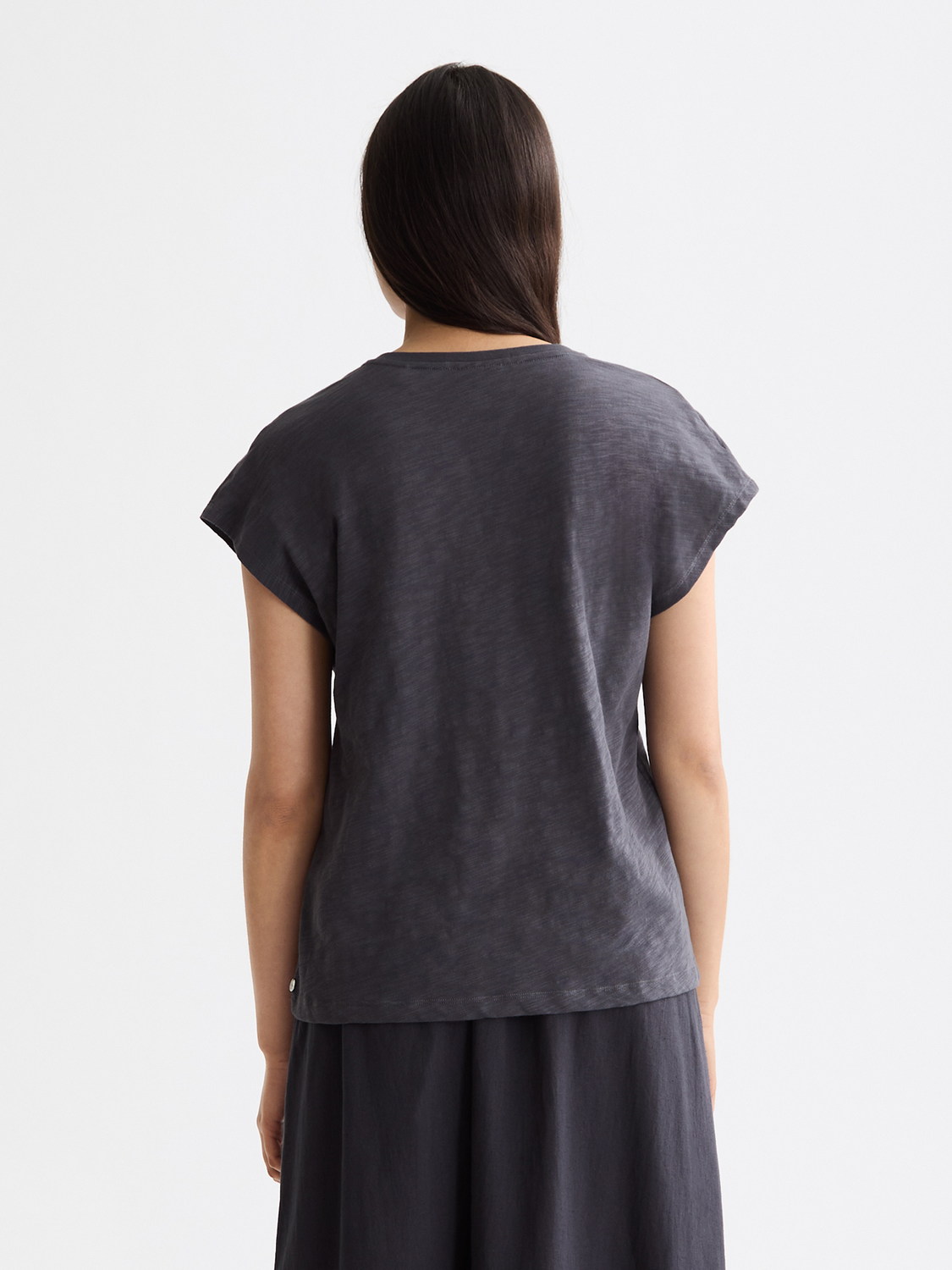 Embroidered V-neck T-shirt