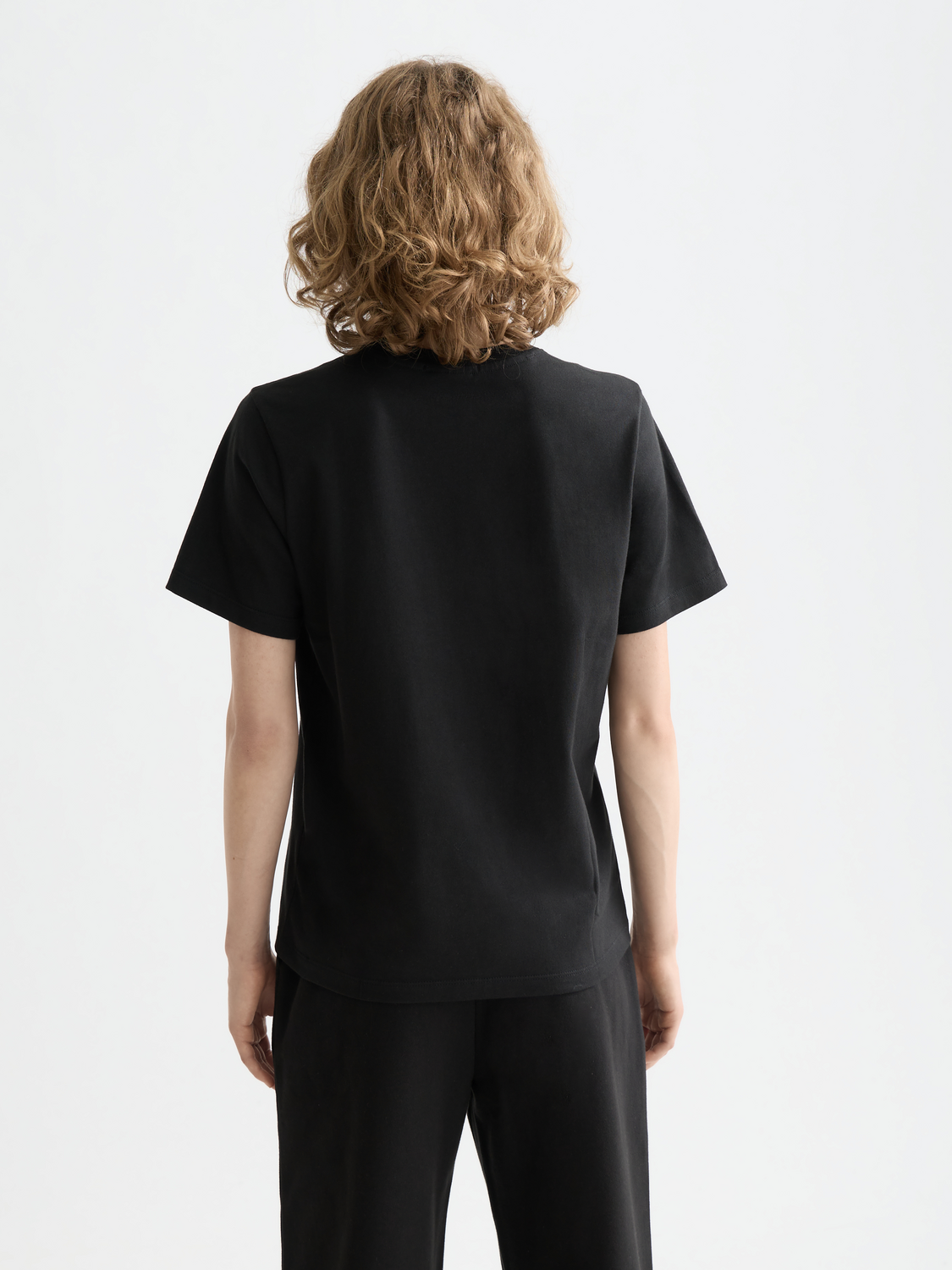 chest artwork regular t-shirt - BLACK