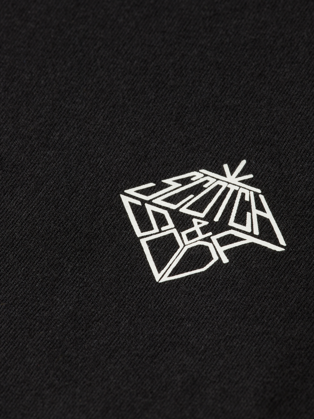 chest artwork regular t-shirt - BLACK