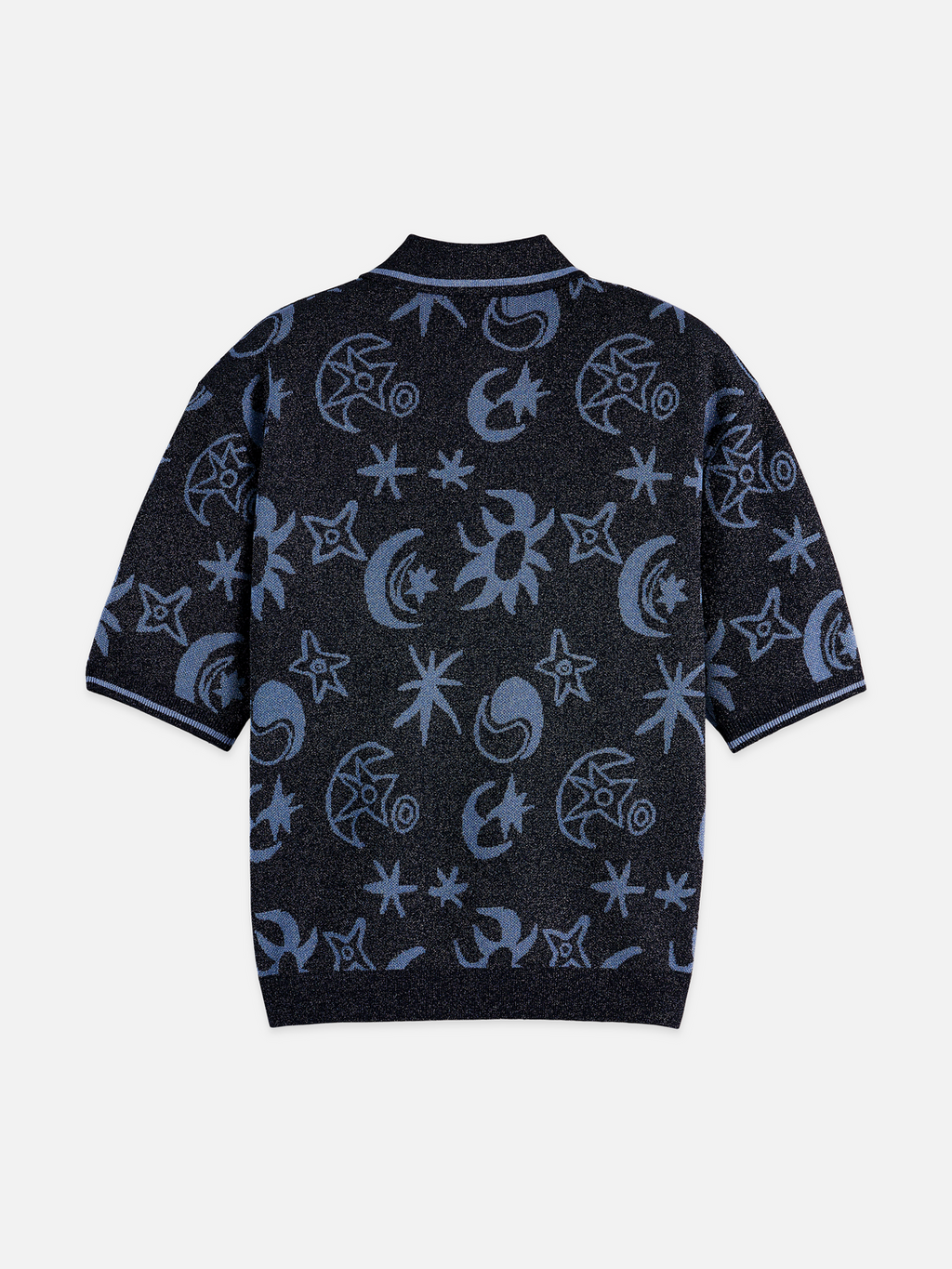 Jacquard short sleeve pullover