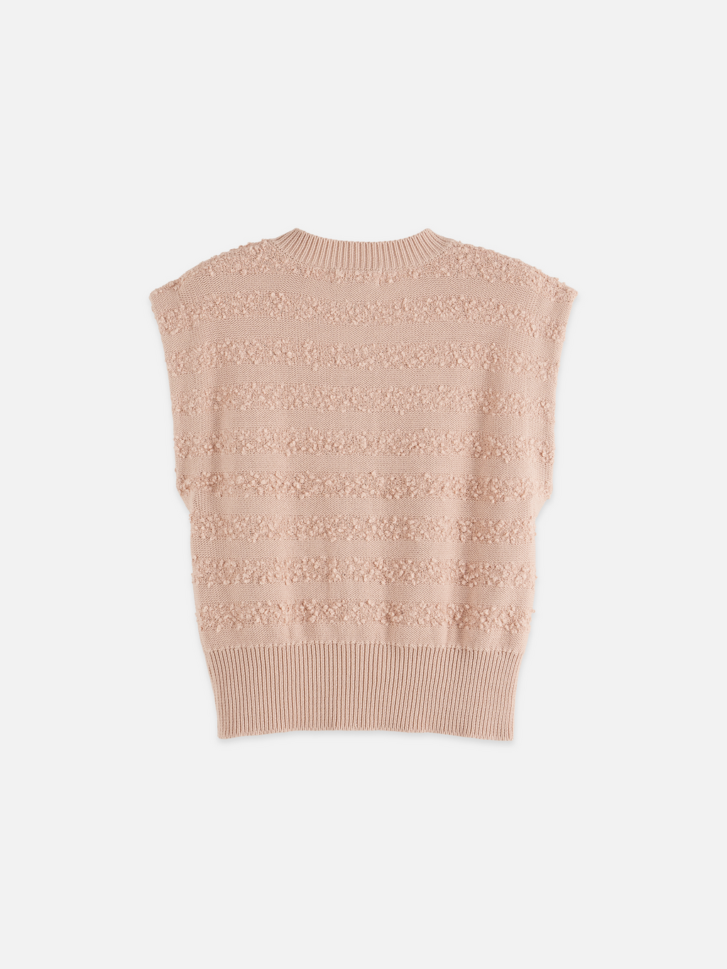 Boucle stripe crew neck spencer