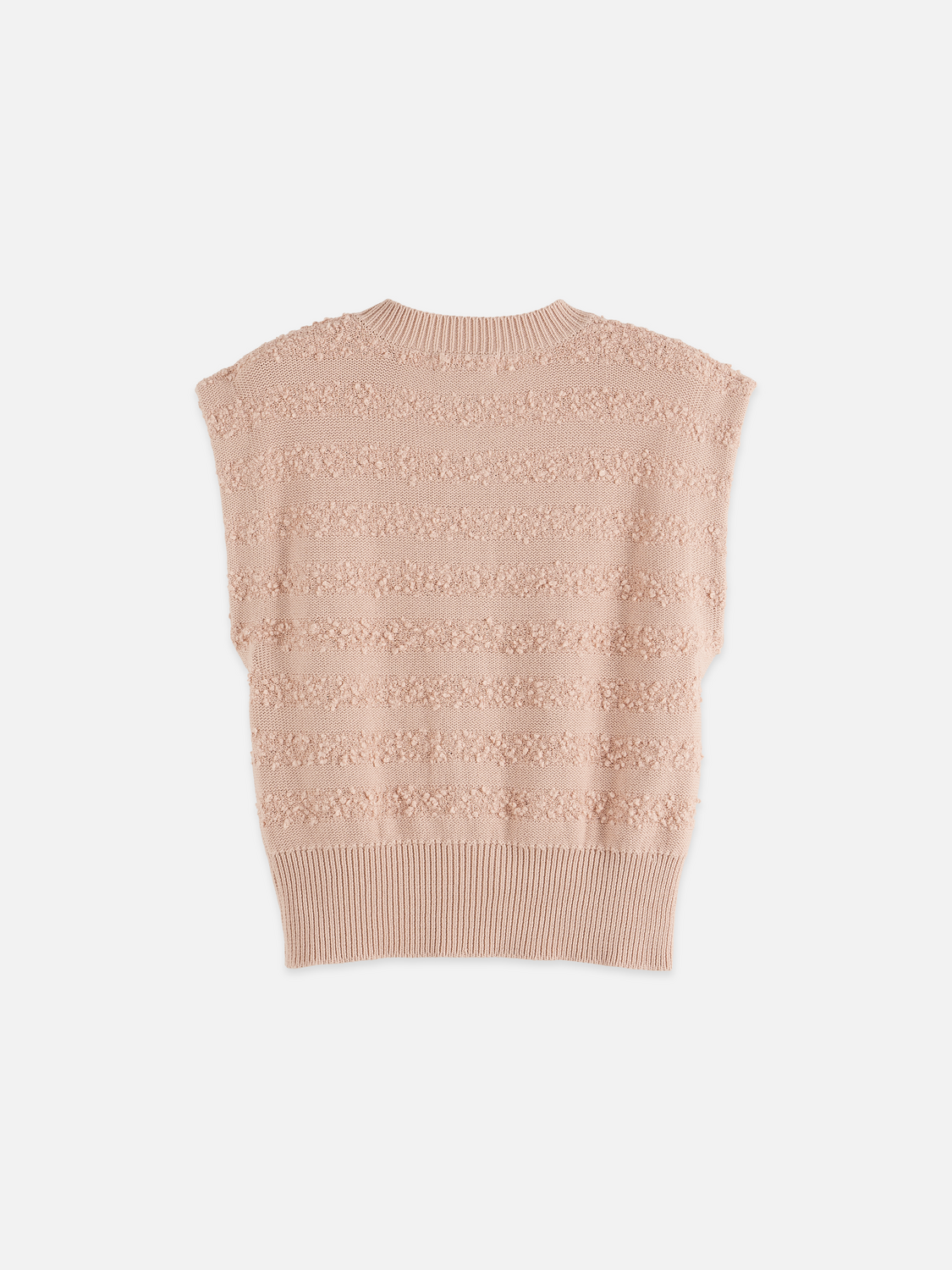 Boucle stripe crew neck spencer
