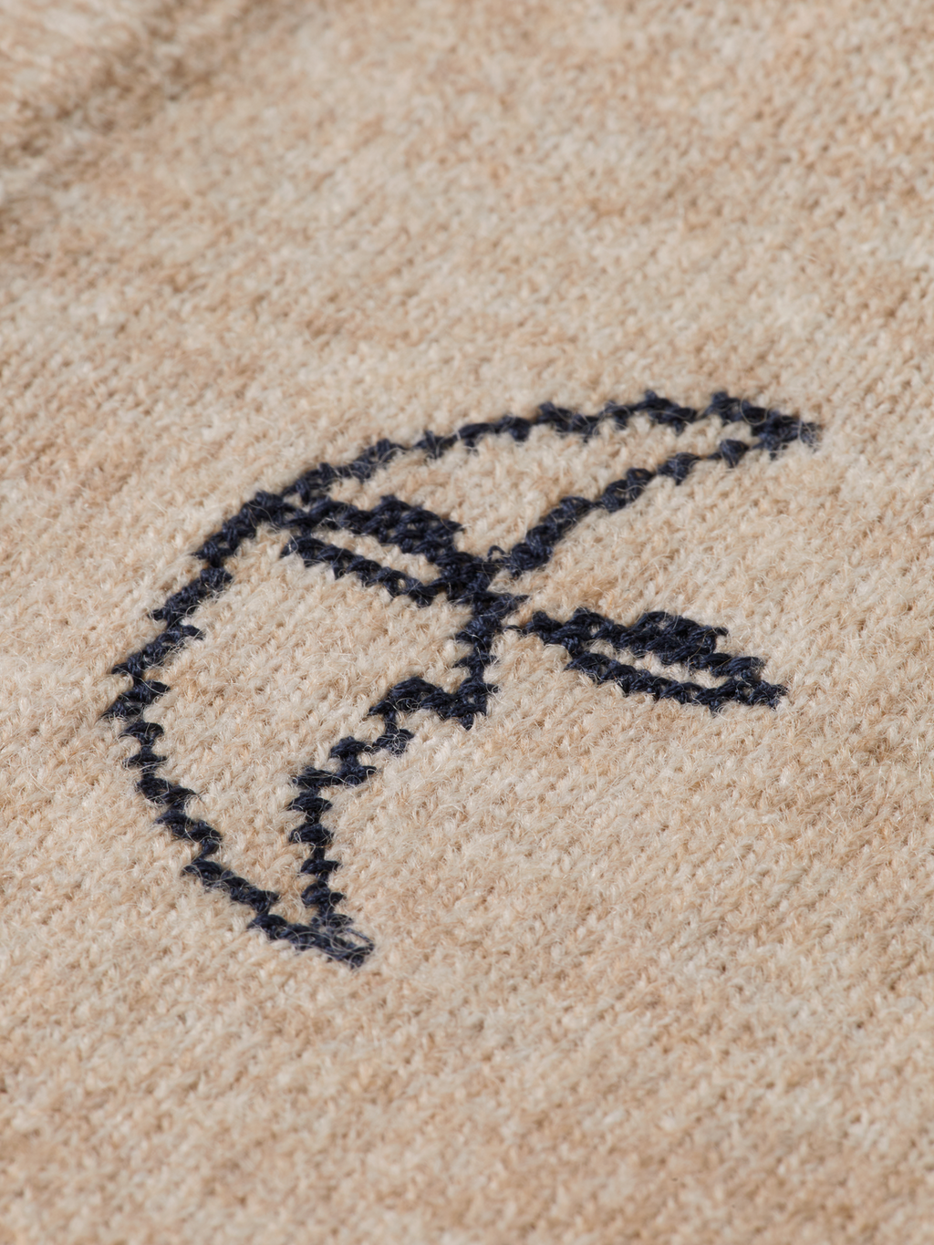 Embroidered crew neck knitted tank