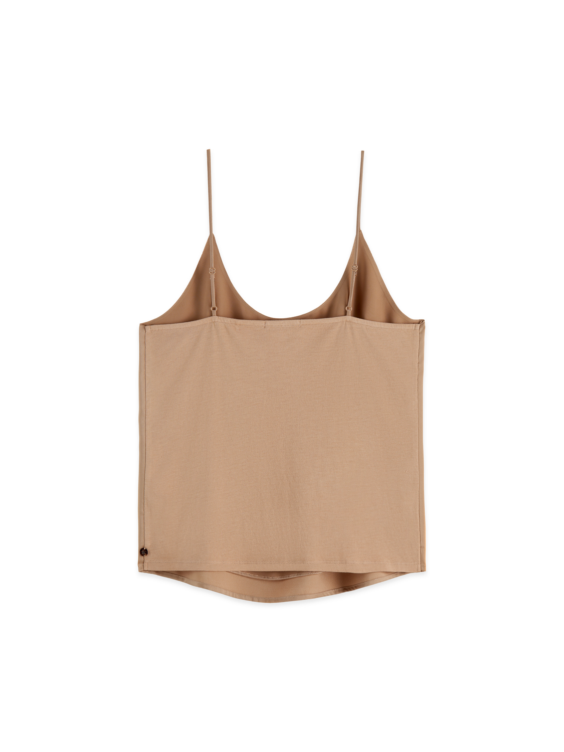 Singlet woven front jersey back tank