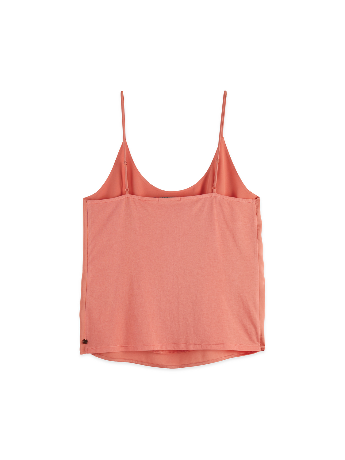 Singlet woven front jersey back tank