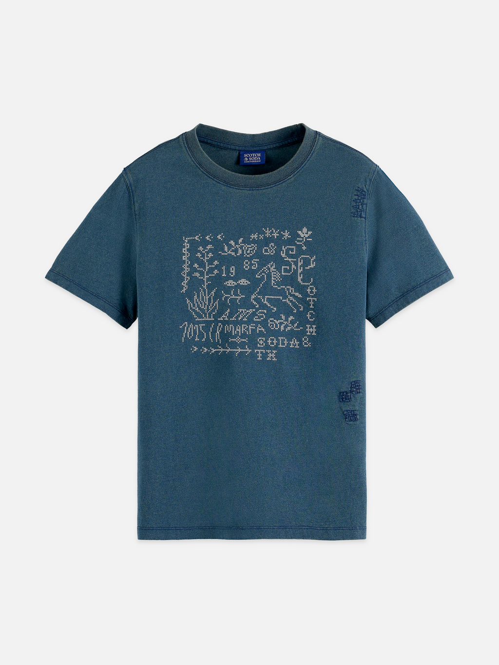 Indigo graphic T-shirt