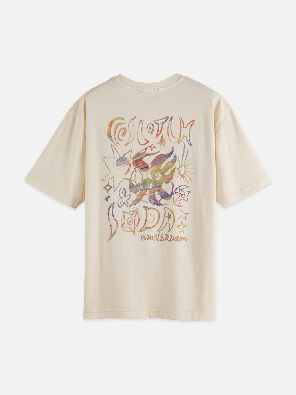 Washed artwork loose T-shirt