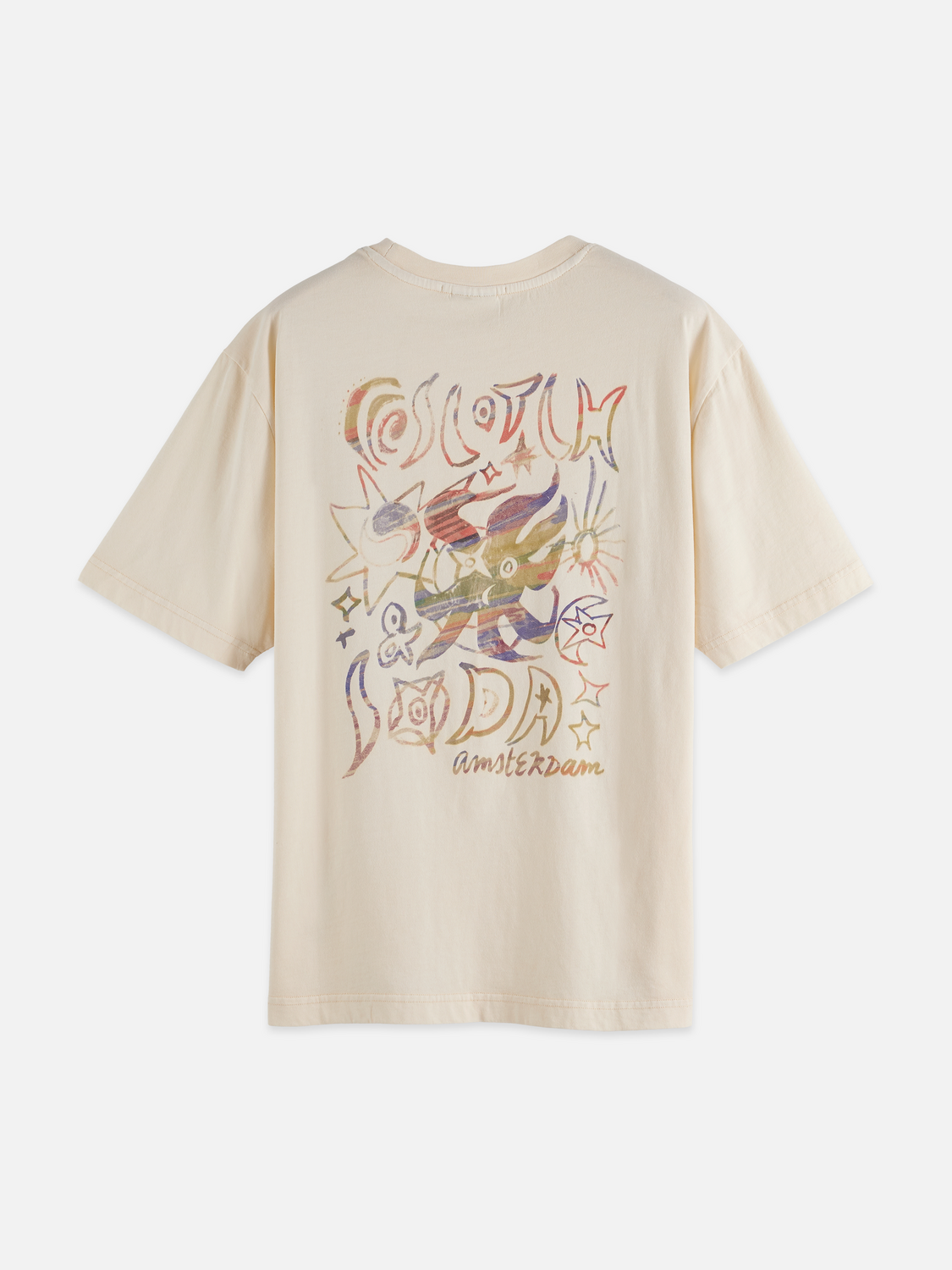 Washed artwork loose T-shirt