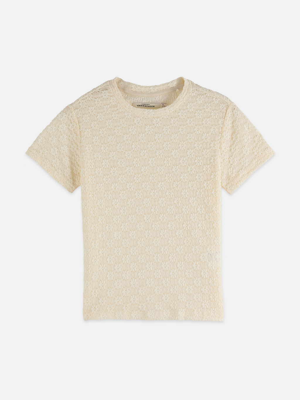 Open structure slim T-shirt