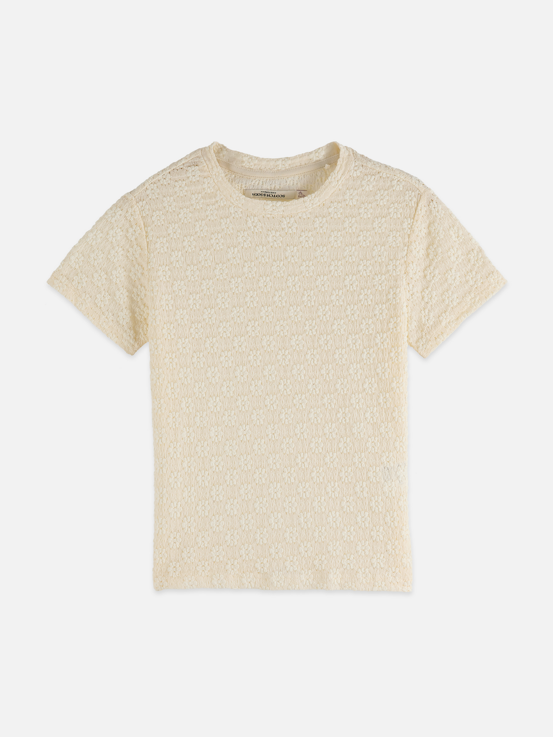 Open structure slim T-shirt