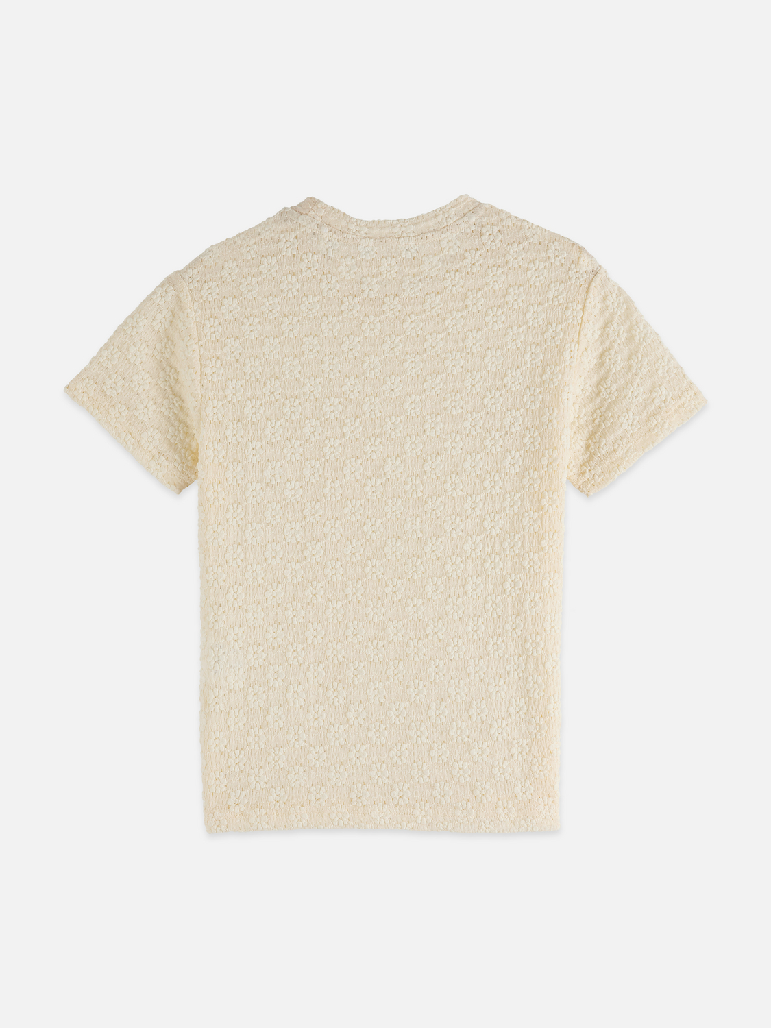 Open structure slim T-shirt