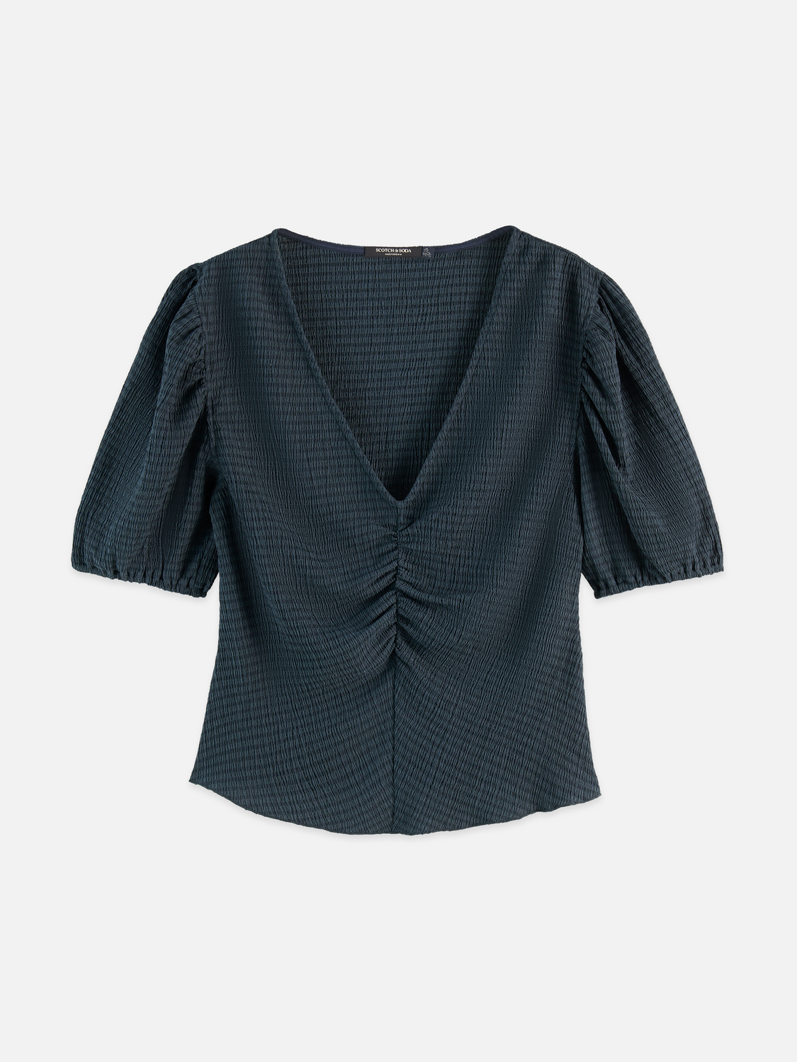 Structured V-neck top