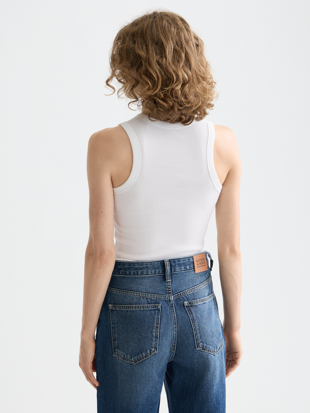 Essentials RIB RACER TANK - WHITE