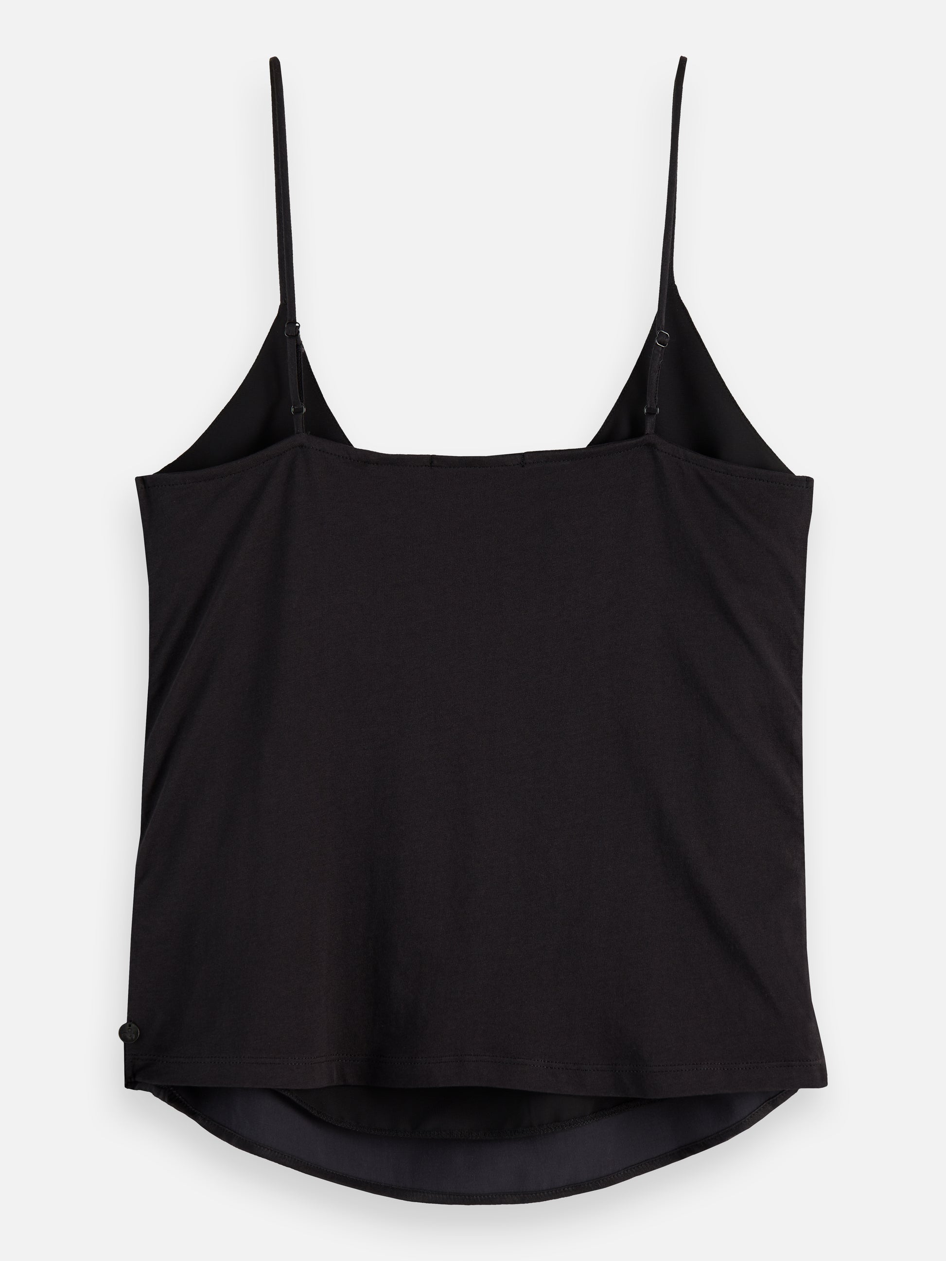 Essentials JERSEY WOVEN TANK - BLACK