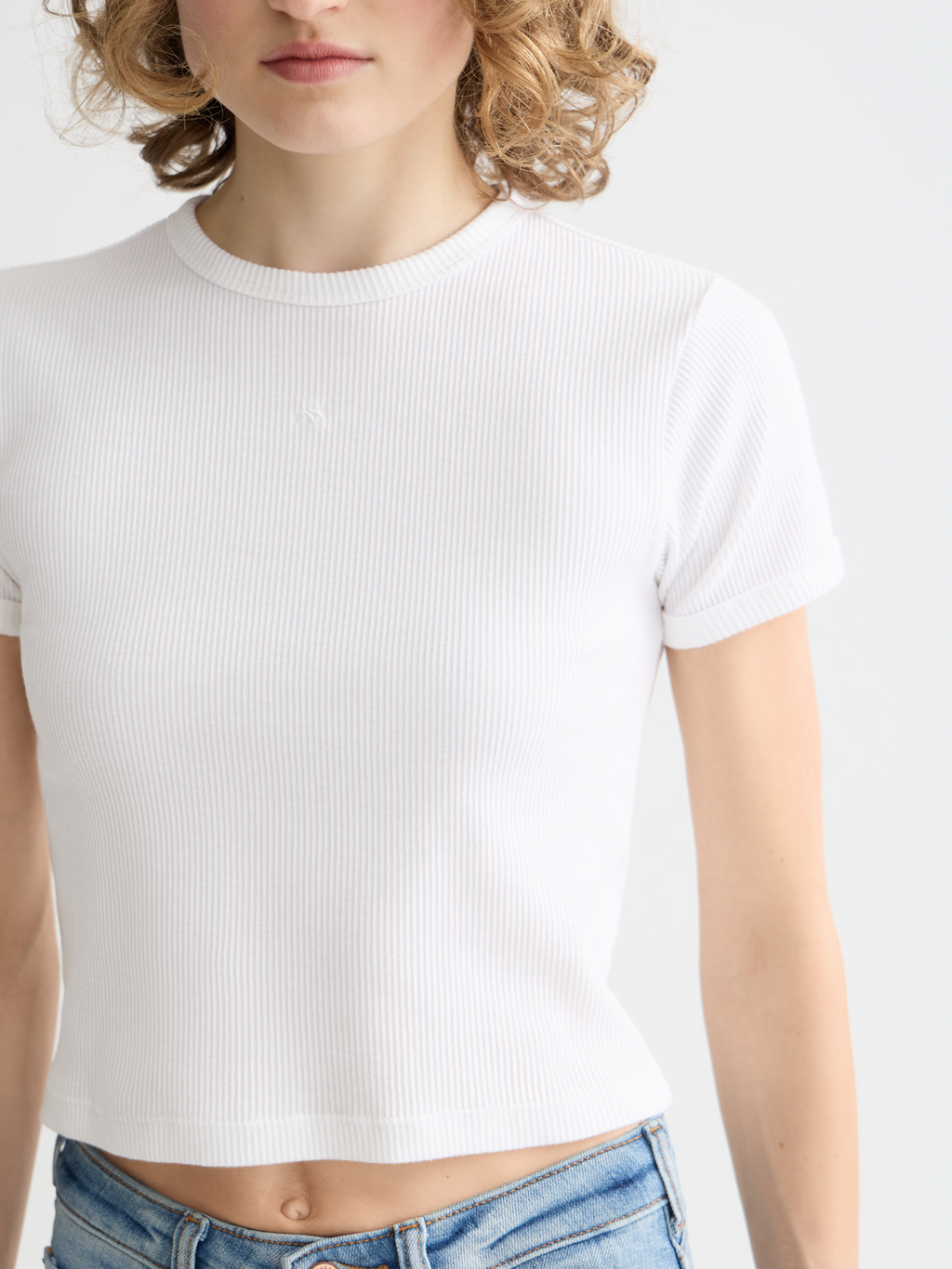 Essentials Baby rib T-shirt - WHITE