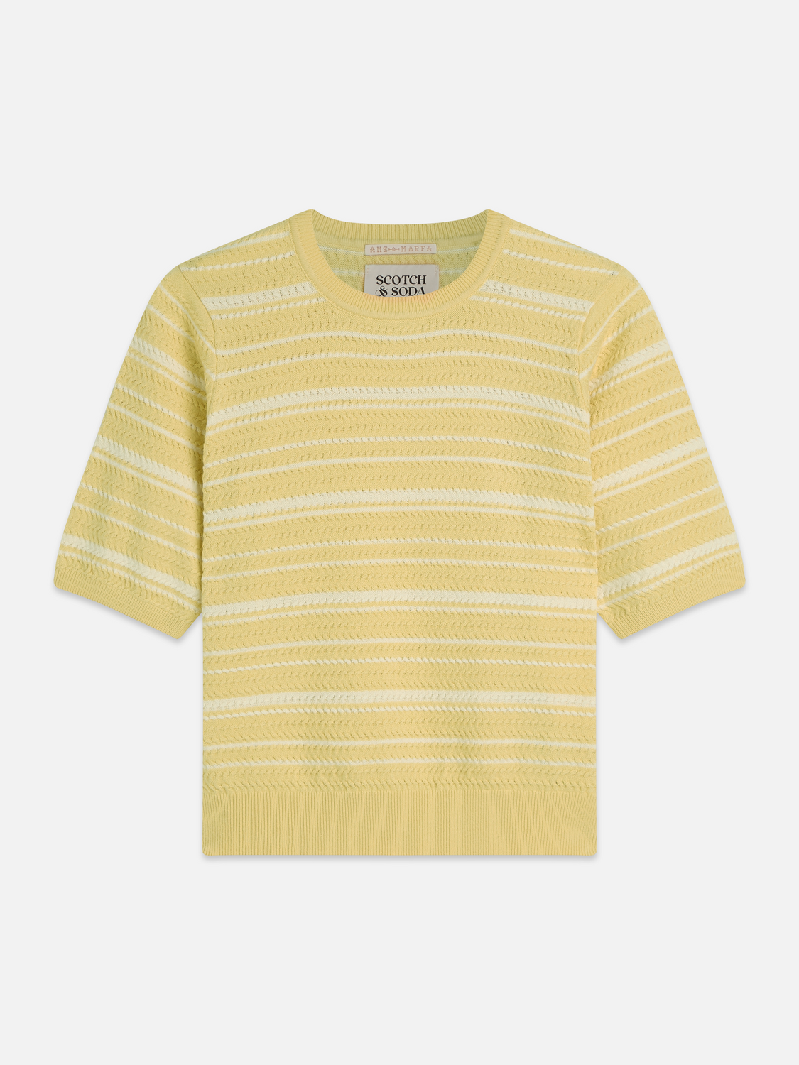 Textured stripe knitted top
