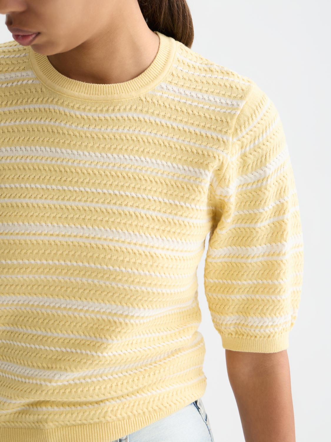 Textured stripe knitted top – Scotch & Soda Amsterdam