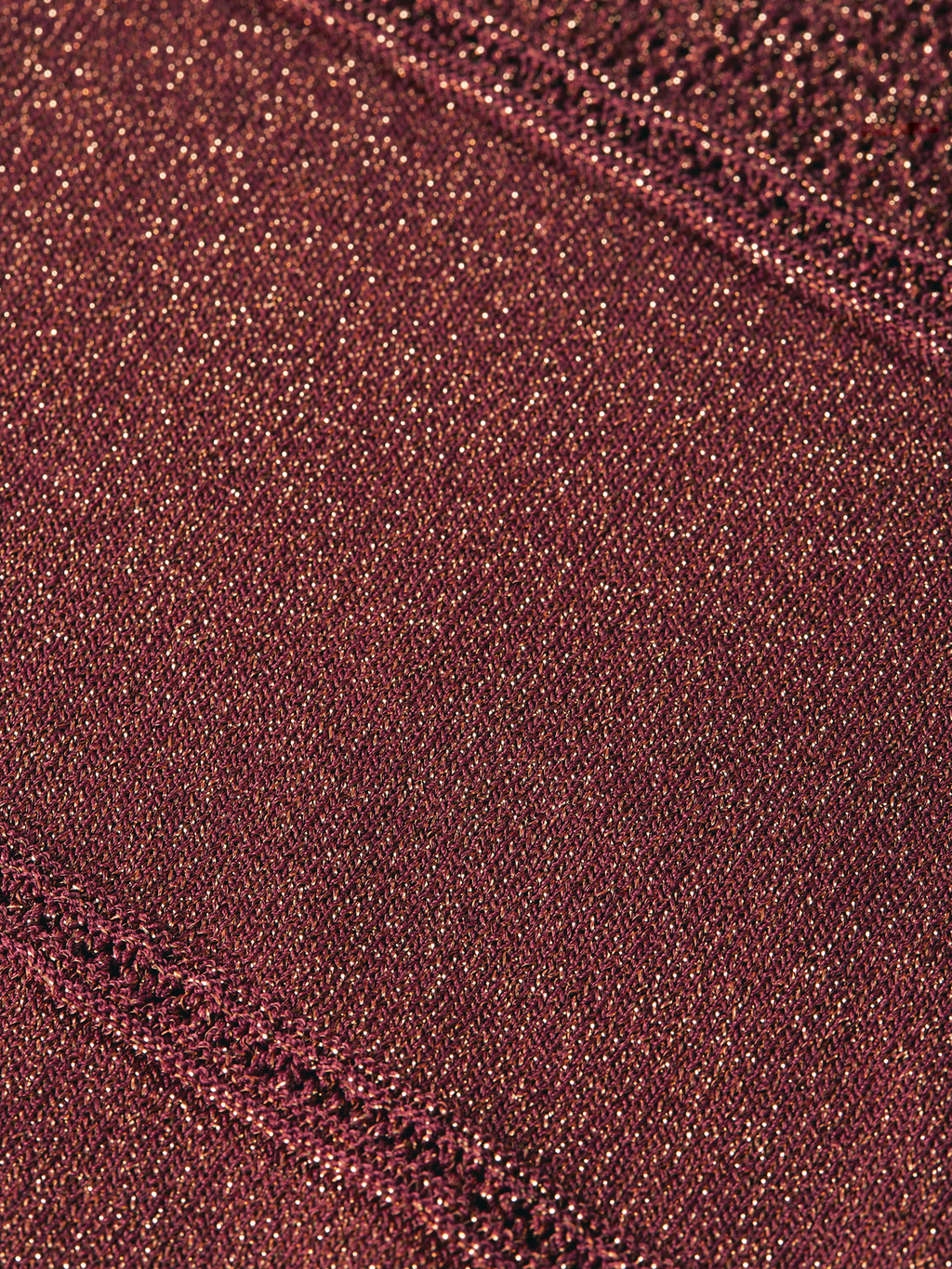 Metallic pointelle knitted tunic