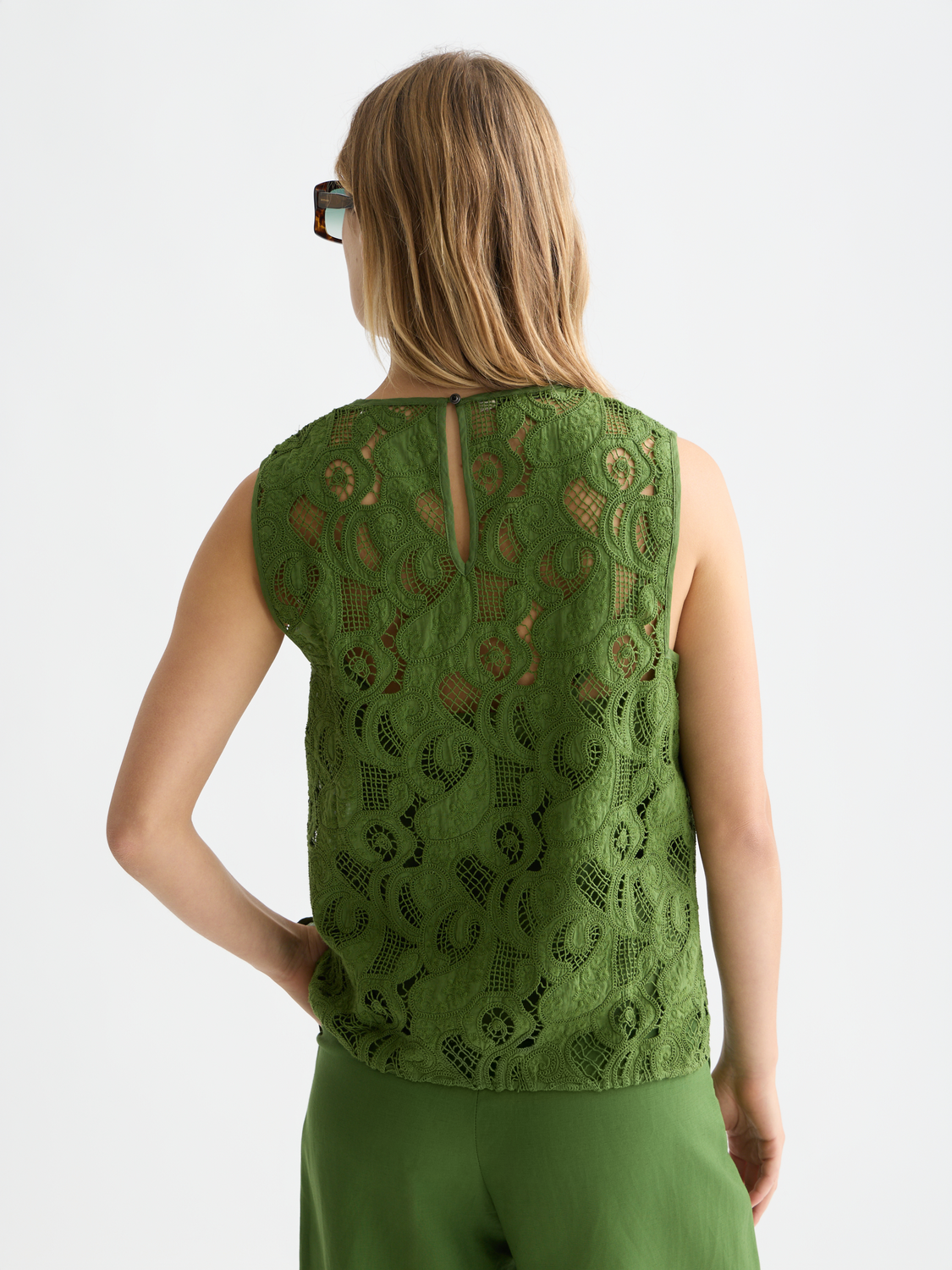 Flame embroidery top