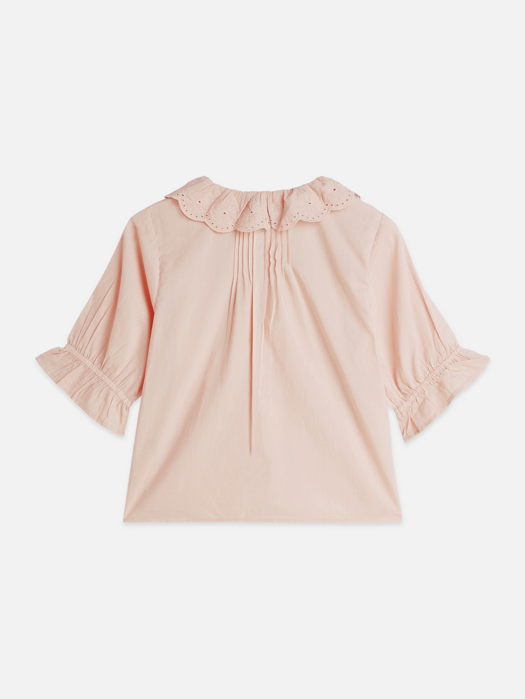 Short sleeve blouse with embroidered details