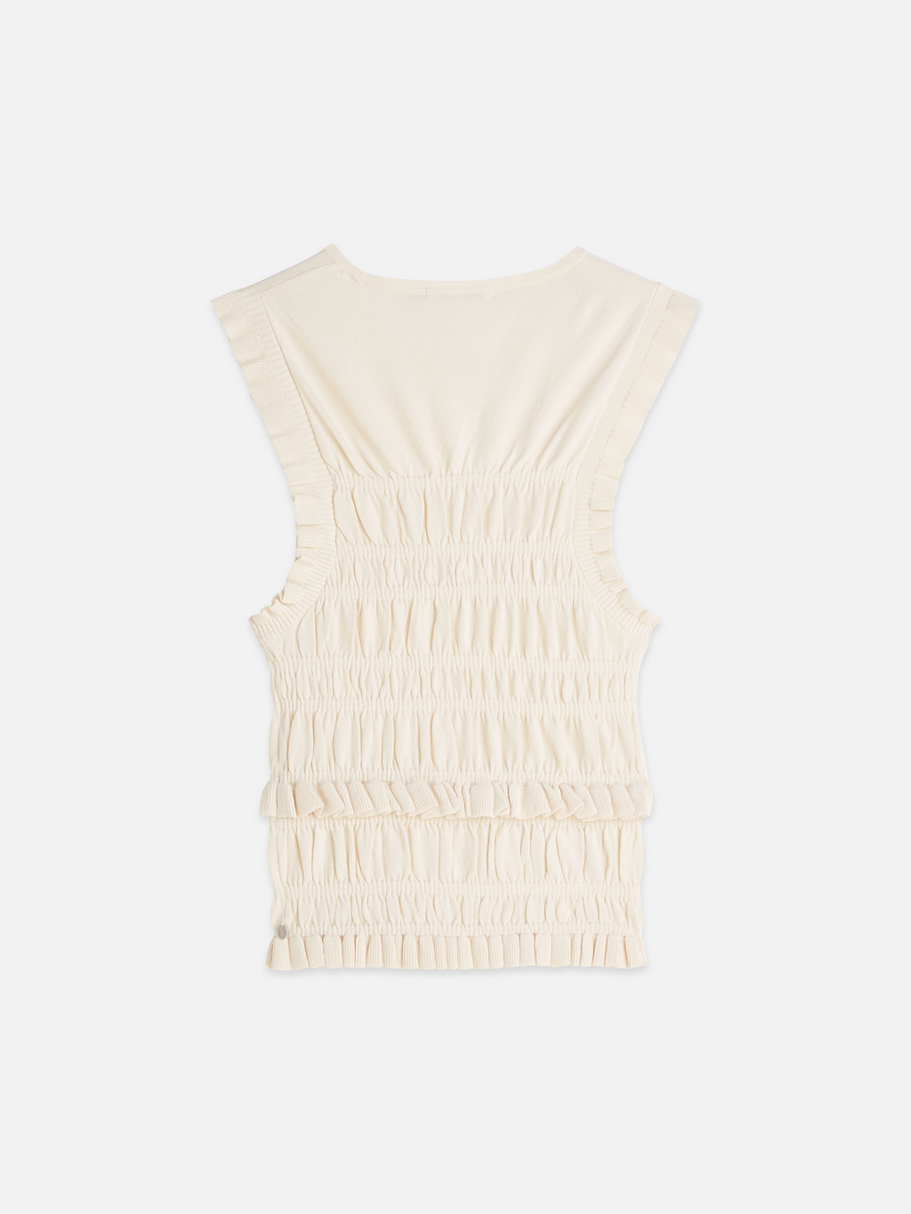 Smock stitch knitted tank