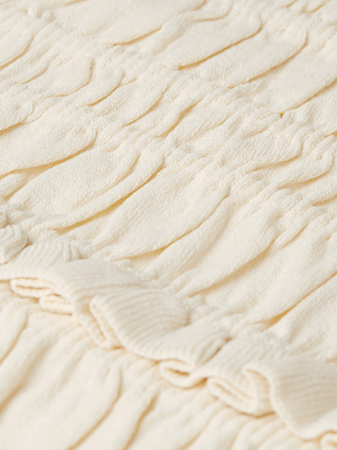 Smock stitch knitted tank