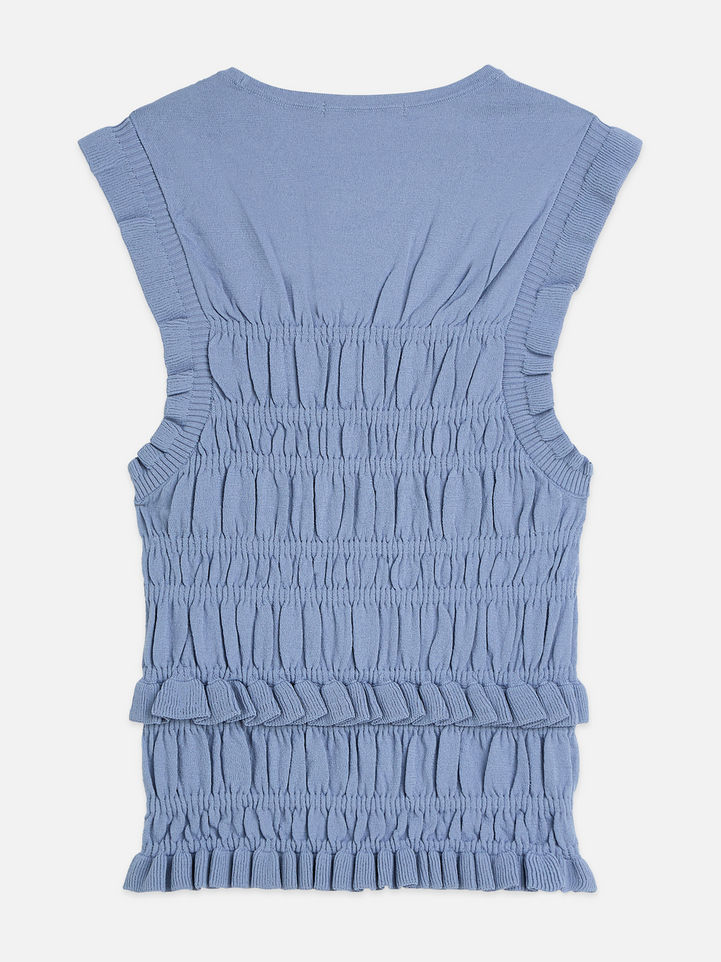 Smock stitch knitted tank